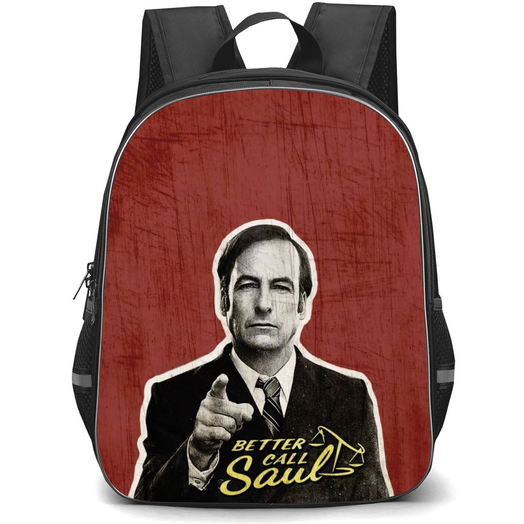 Better Call Saul Backpack StudentPack - Saul Goodman Signature Picture On Red Background