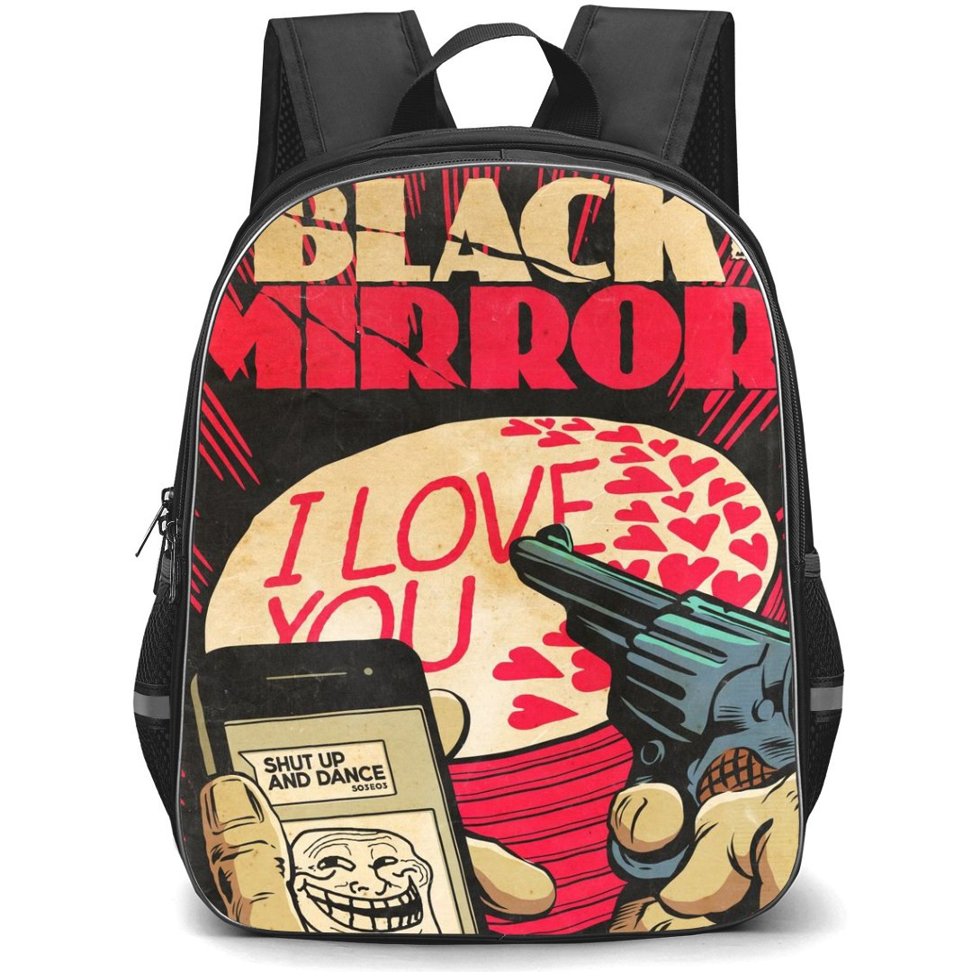 Black Mirror Backpack StudentPack - Black Mirror Shut Up And Dance 2016 Poster