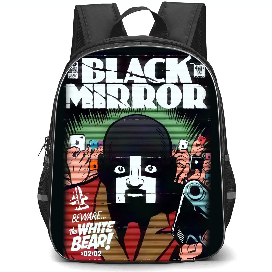 Black Mirror Backpack StudentPack - Black Mirror The White Bear Season 02 Episode 02 Poster