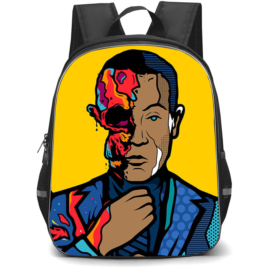 Breaking Bad Backpack StudentPack - Gustavo Fring Los Pollos Hermanos Portrait Illustration Red Background