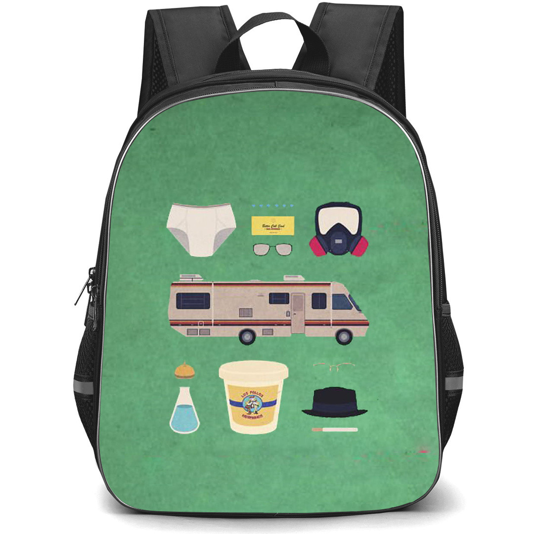 Breaking Bad Backpack StudentPack - Walter White With His Baby Blue And Money Poster