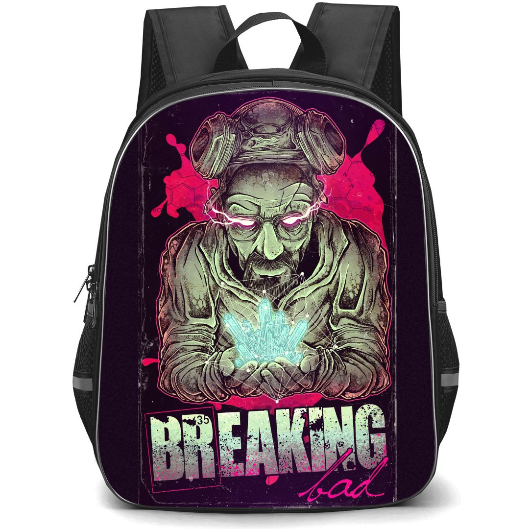 Breaking Bad Backpack StudentPack - Breaking Bad Logo On Green Smoke Background