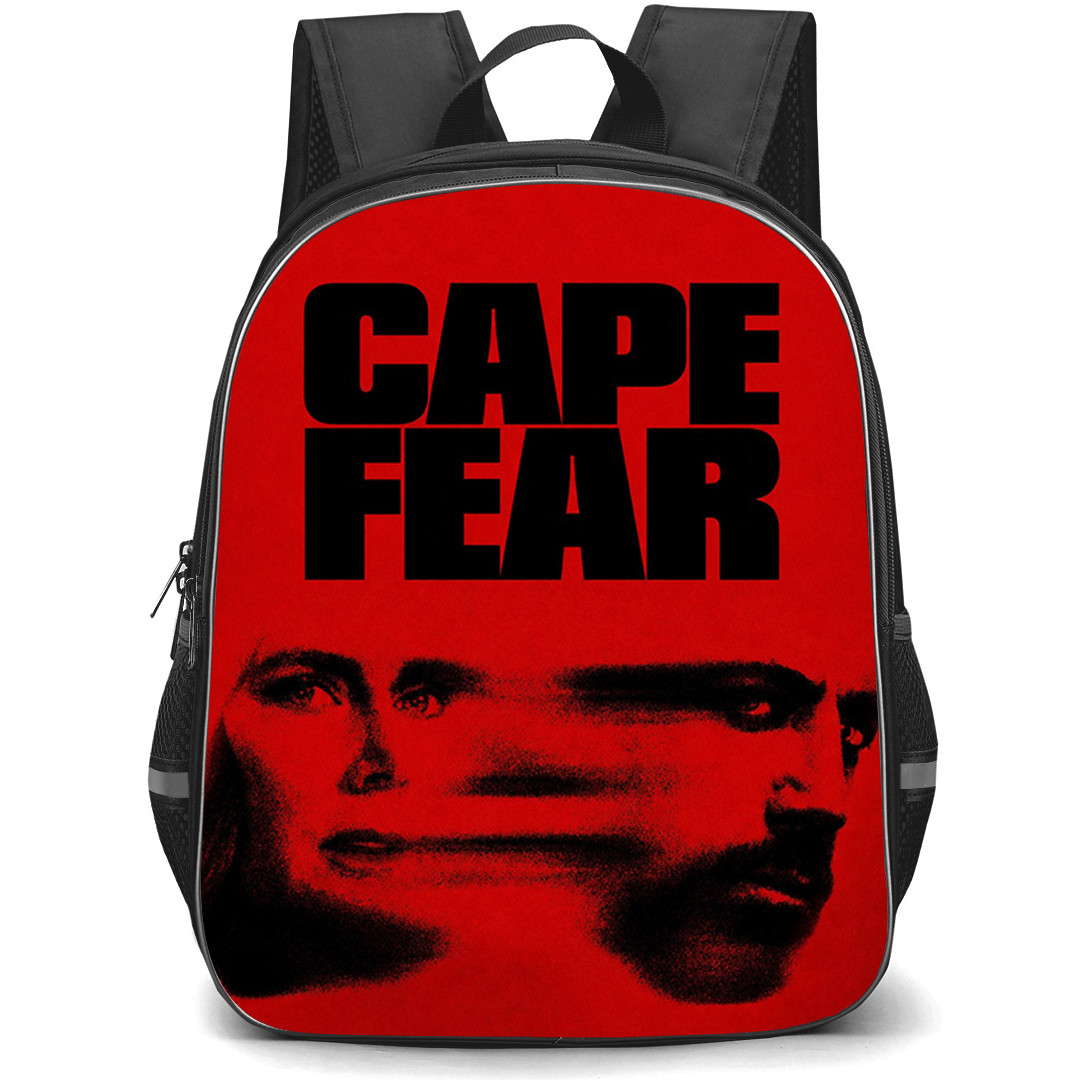 Cape Fear Backpack School Bag StudentPack - Cape Fear Anna Bowden And Max Cady Dual Face Distortion Red Poster