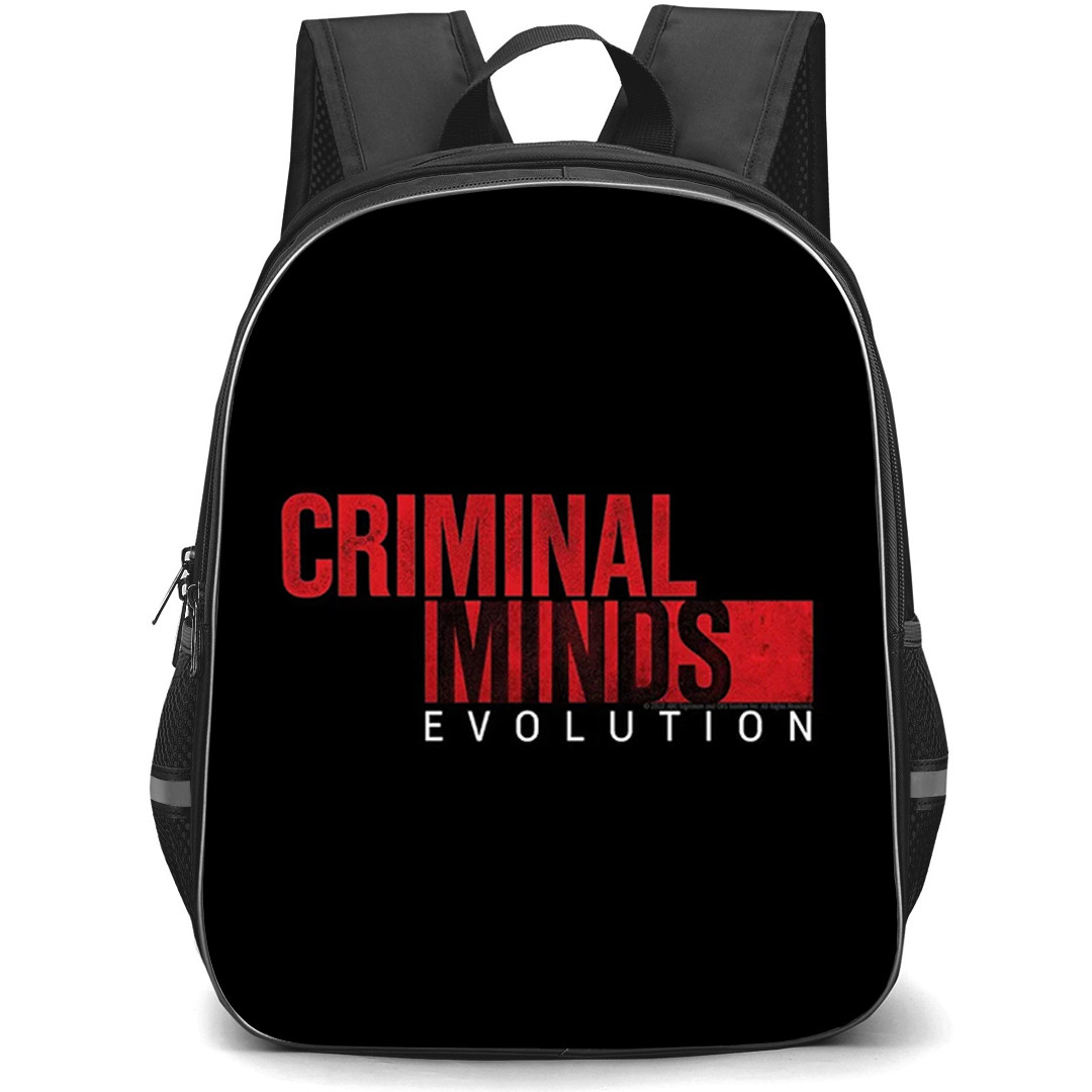 Criminal Minds Backpack School Bag StudentPack - Criminal Minds Minimalist Logo On Dark Background