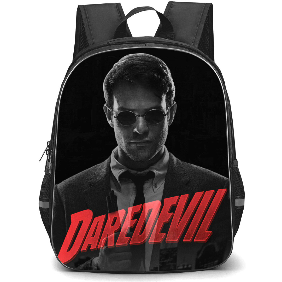 Daredevil Backpack StudentPack - Matt Murdock Grayscale Portrait On Logo