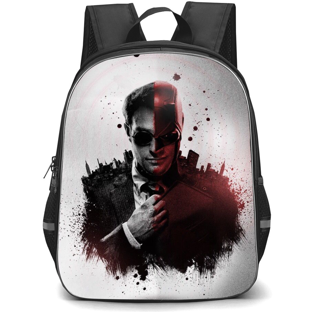 Daredevil Backpack StudentPack - Matt Murdock Portrait Art On Gray Background