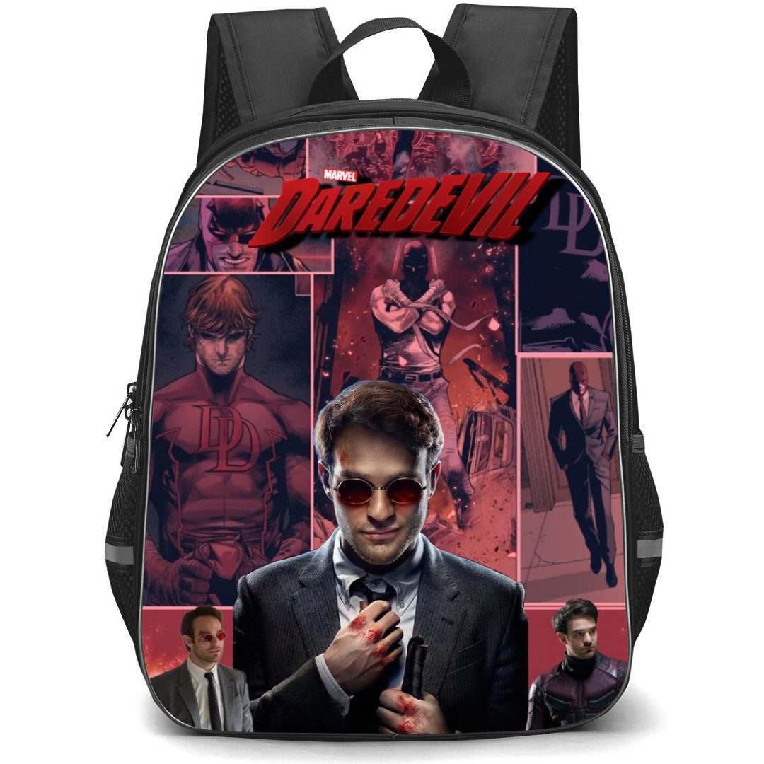 Daredevil Backpack StudentPack - Matt Murdock Portrait On Comic Book Background