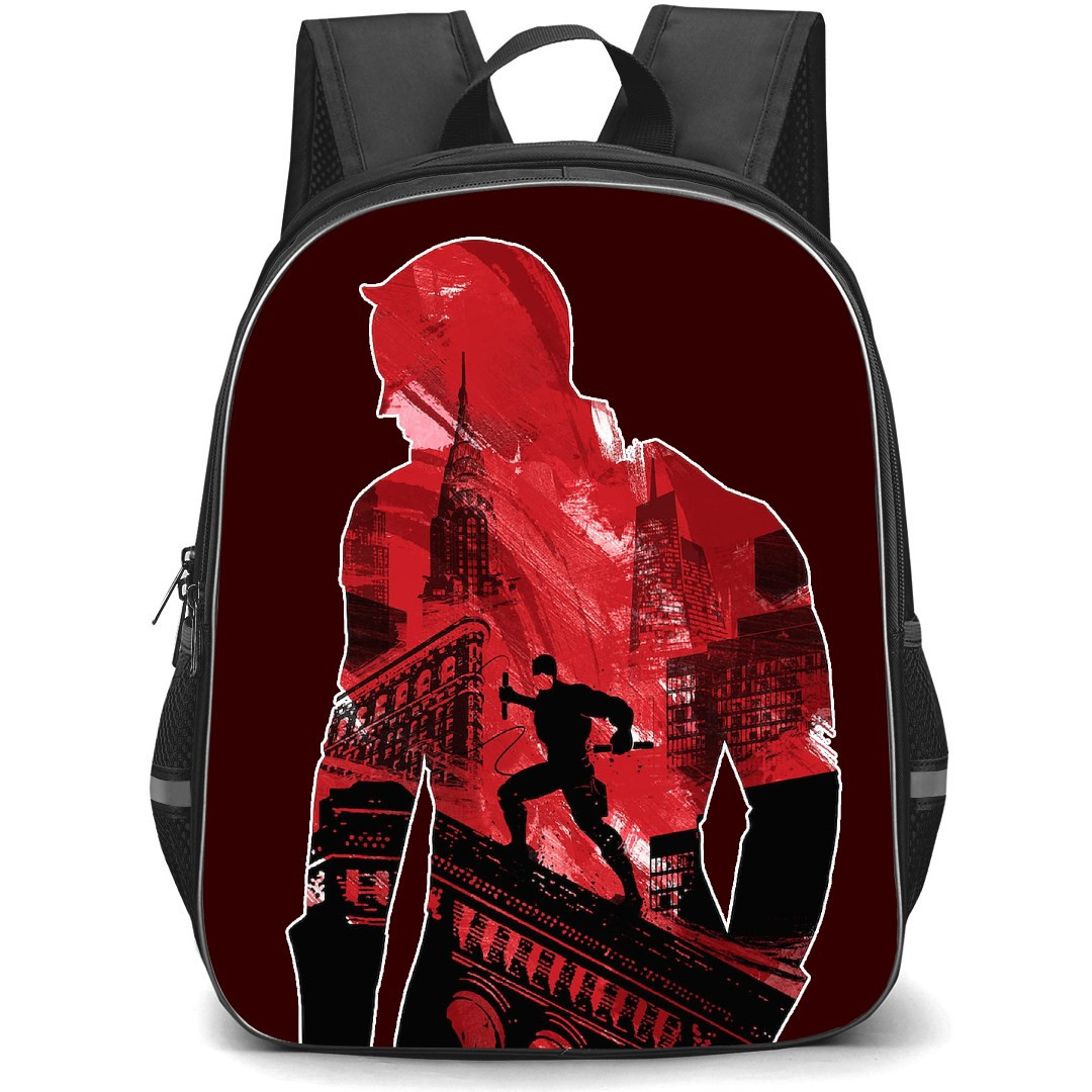 Daredevil Backpack StudentPack - Daredevil White Red Transparent Abstract Poster