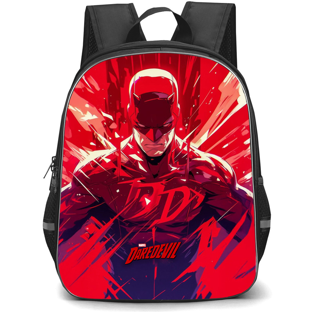 Daredevil Backpack StudentPack - Daredevil Comic Red Energy Stream on Red Background