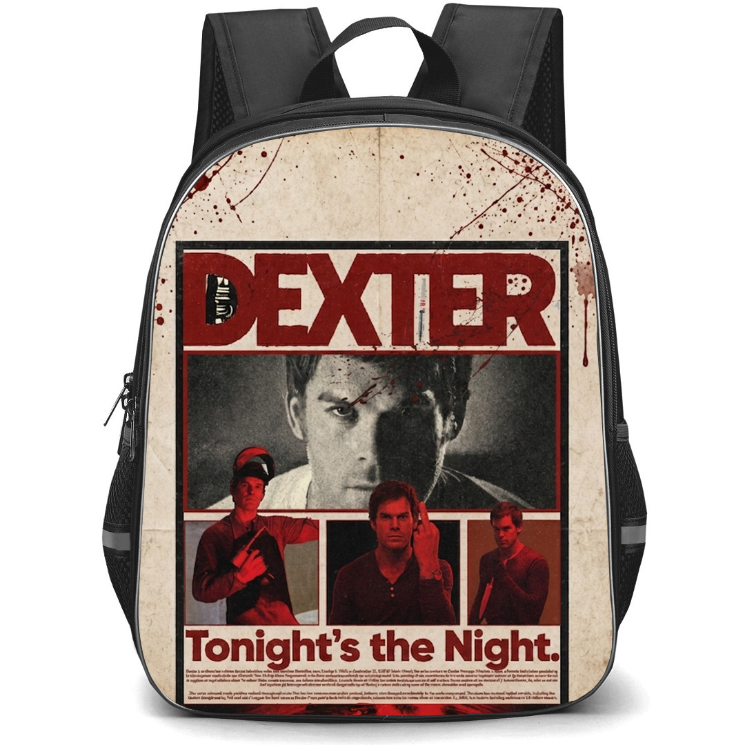 Dexter Backpack School Bag StudentPack - Dexter Tonights The Night Collage Poster