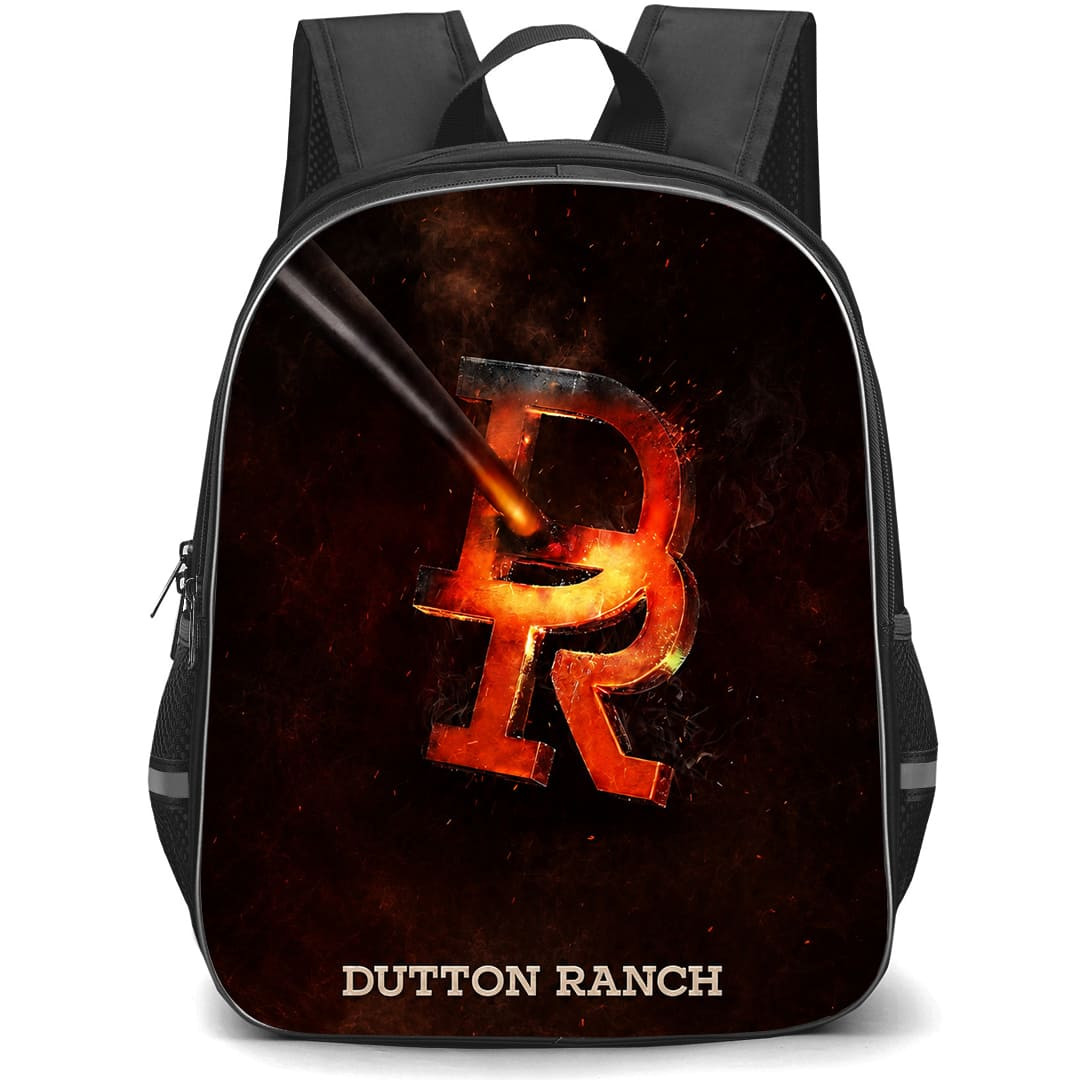 Dutton Ranch Backpack School Bag StudentPack - Dutton Ranch Fire Forged Brand Symbol Poster