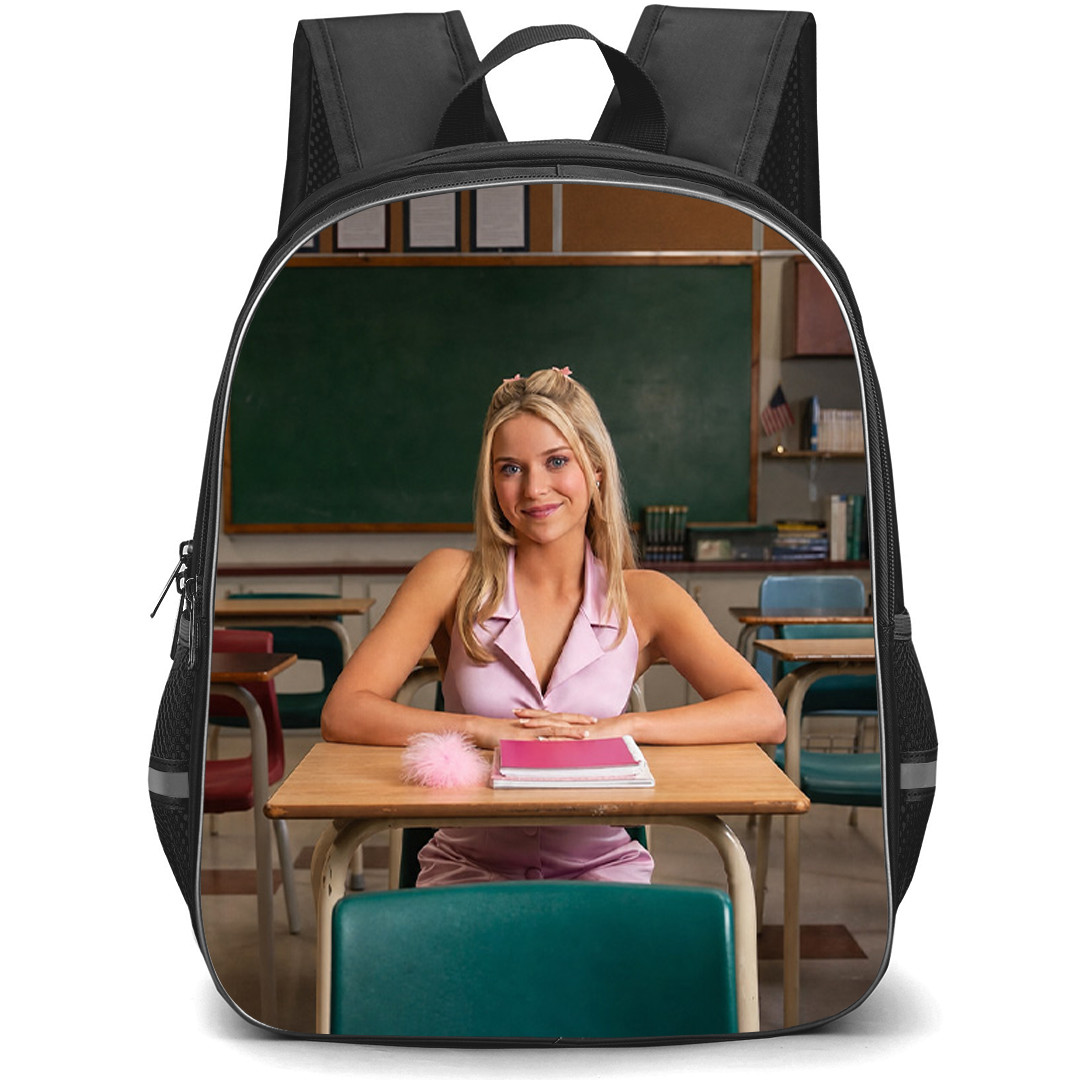 Elle Elle Woods Backpack School Bag StudentPack - Elle Woods Pink Outfit Classroom Desk Poster