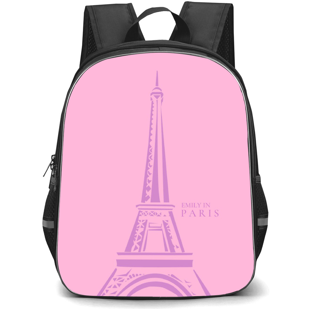 Emily In Paris Backpack Student Pack - Eiffel Tower Series Pink Poster
