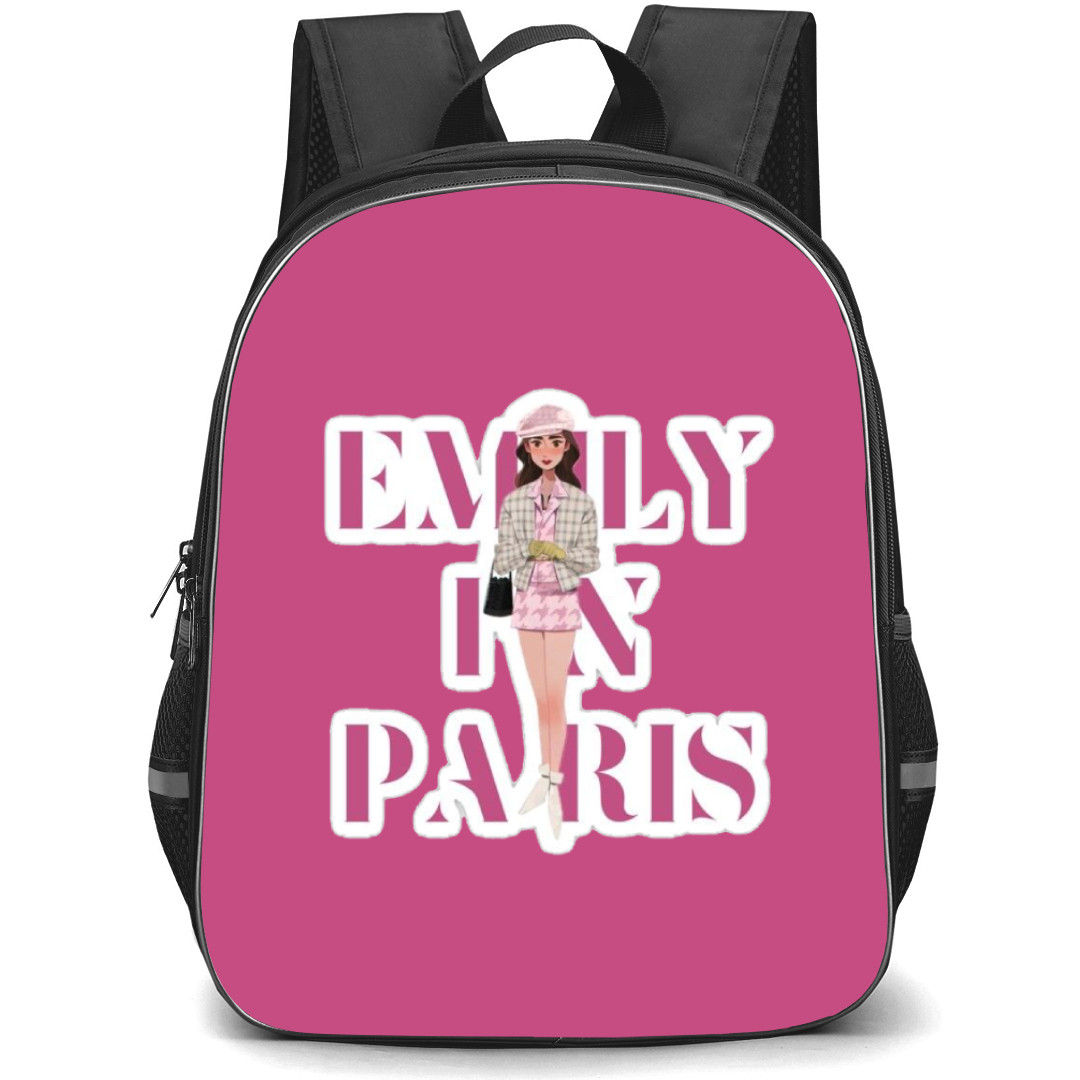 Emily In Paris Backpack Student Pack - Series Portrait Cartoon Art