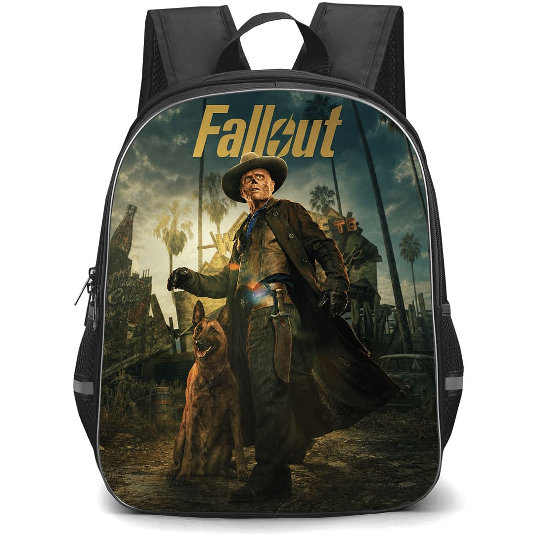 Fallout Backpack School Bag StudentPack - Fallout The Ghoul And CX404 Wasteland Poster