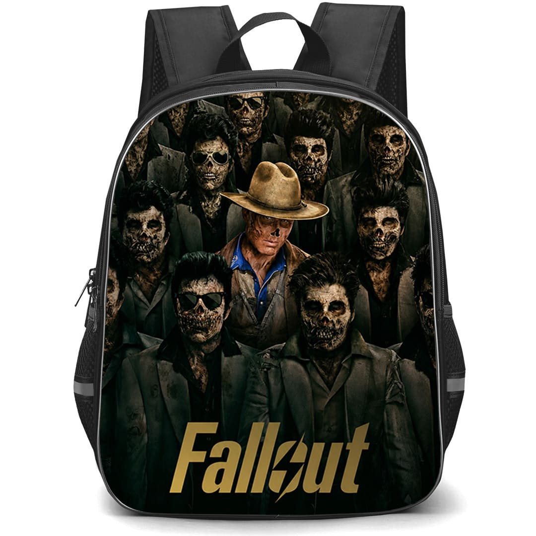 Fallout Backpack School Bag StudentPack - Fallout The Ghoul Surrounded By Feral Ghouls Poster