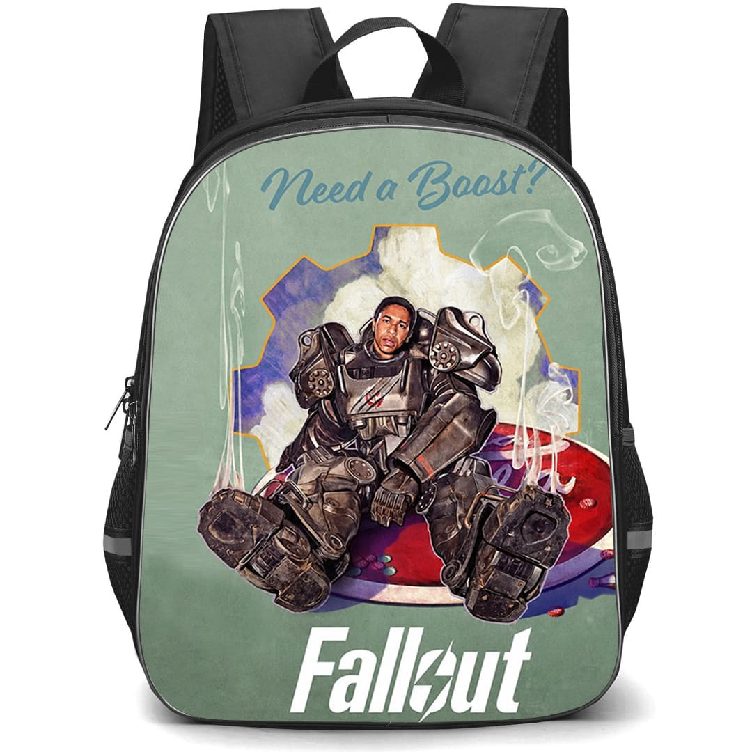 Fallout Maximus Backpack School Bag StudentPack - Maximus Need A Boost Poster