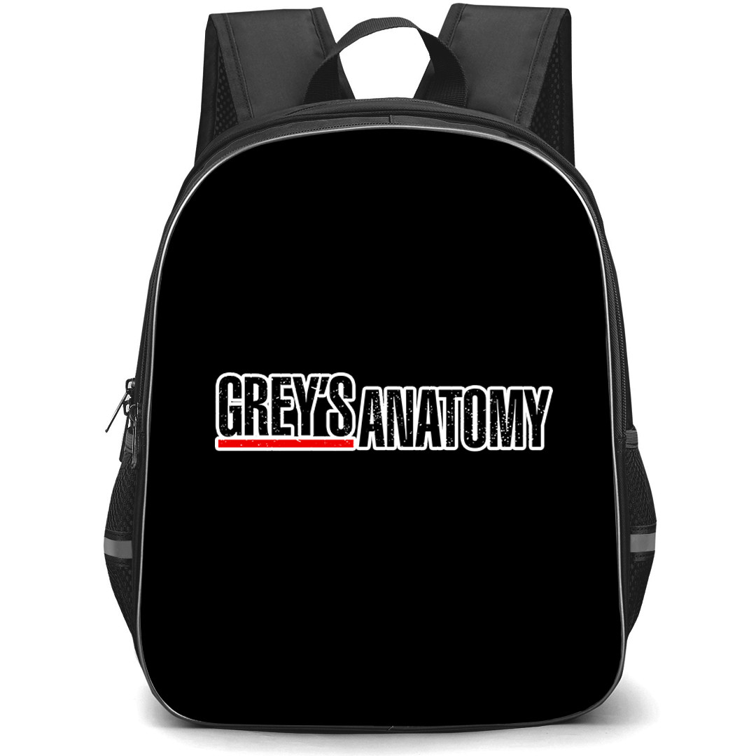 Greys Anatomy Backpack School Bag StudentPack - Greys Anatomy Black Logo Sticker