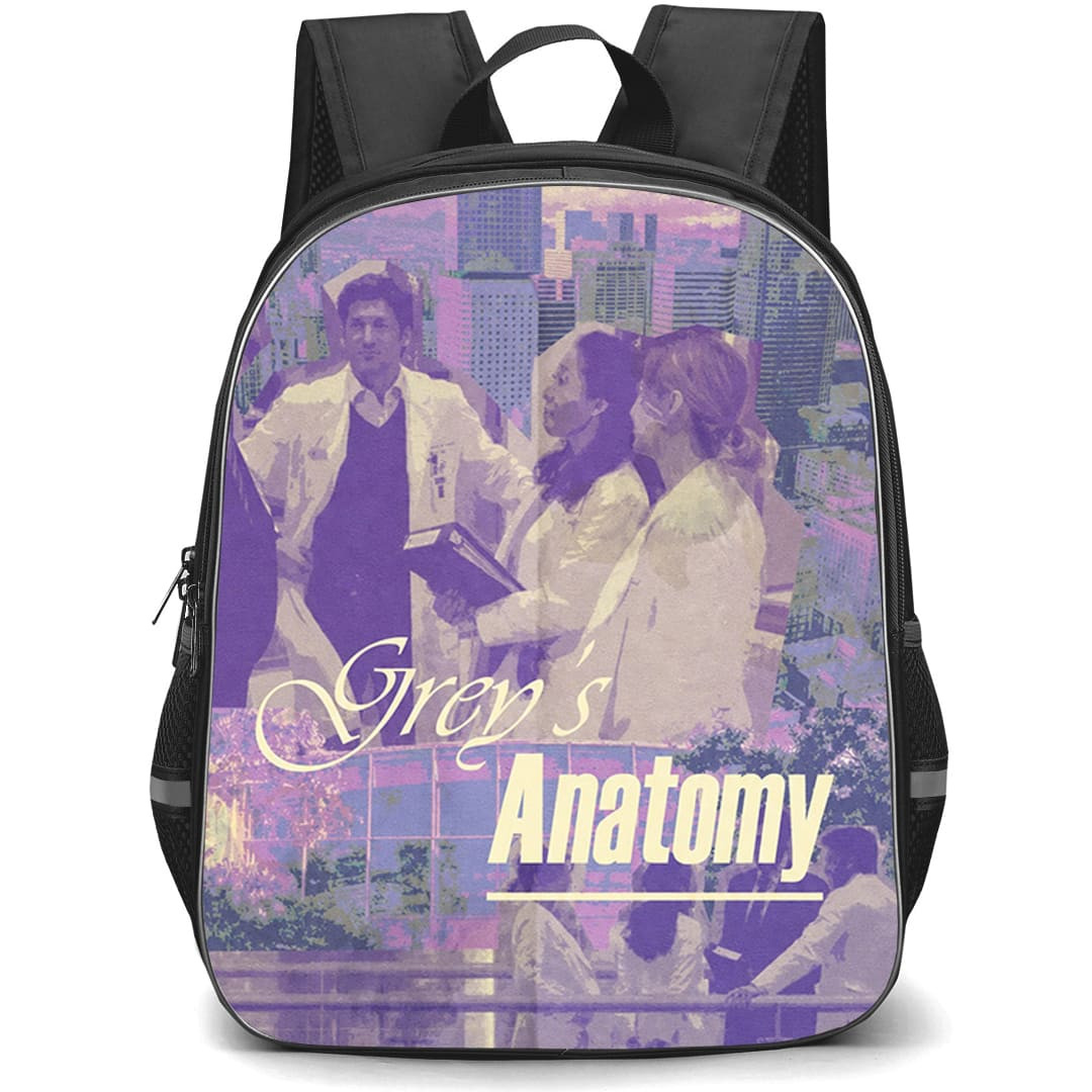 Greys Anatomy Backpack School Bag StudentPack - Greys Anatomy Cast Ensemble Watercolor Poster