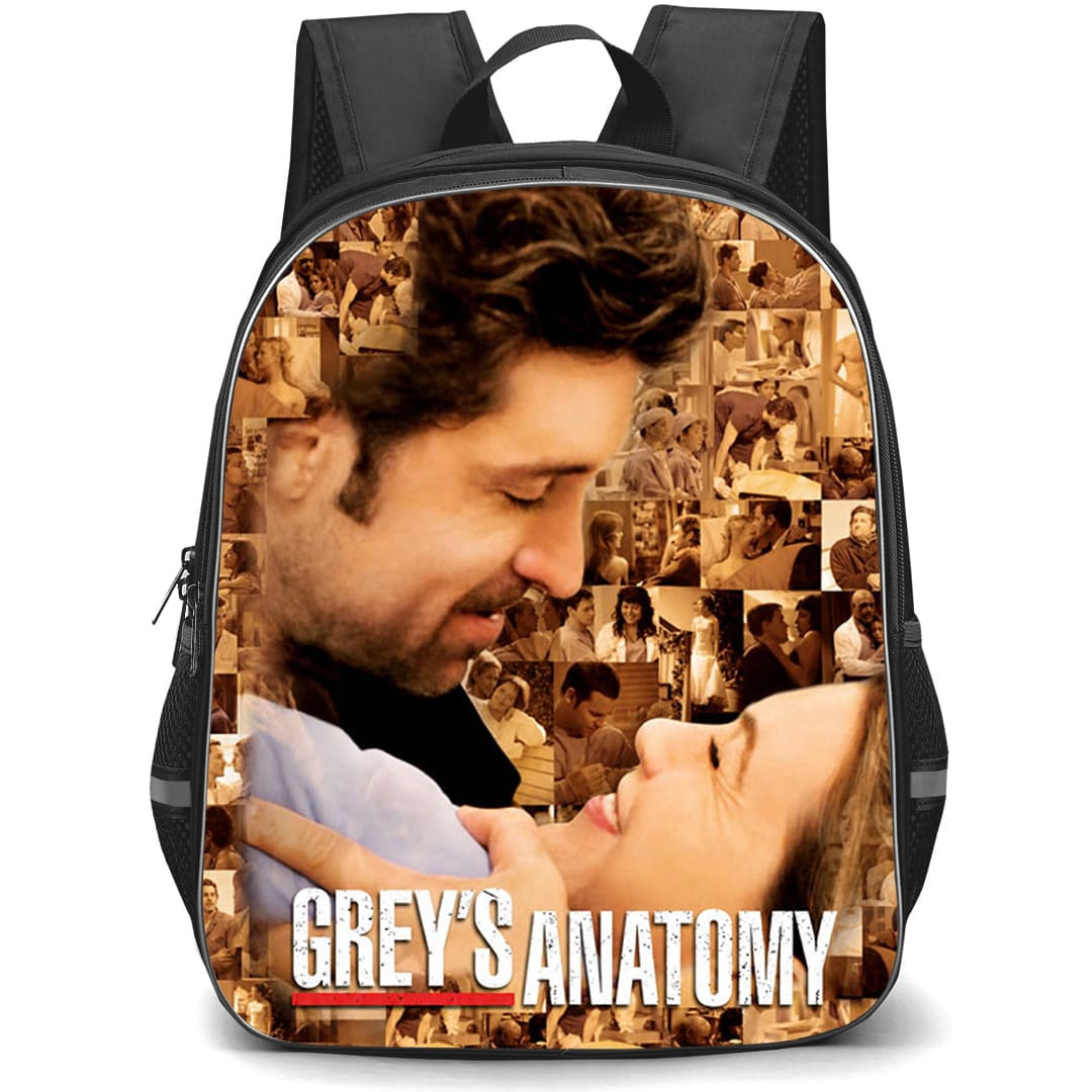 Greys Anatomy Backpack School Bag StudentPack - Greys Anatomy Meredith And Derek Relationship Collage Poster
