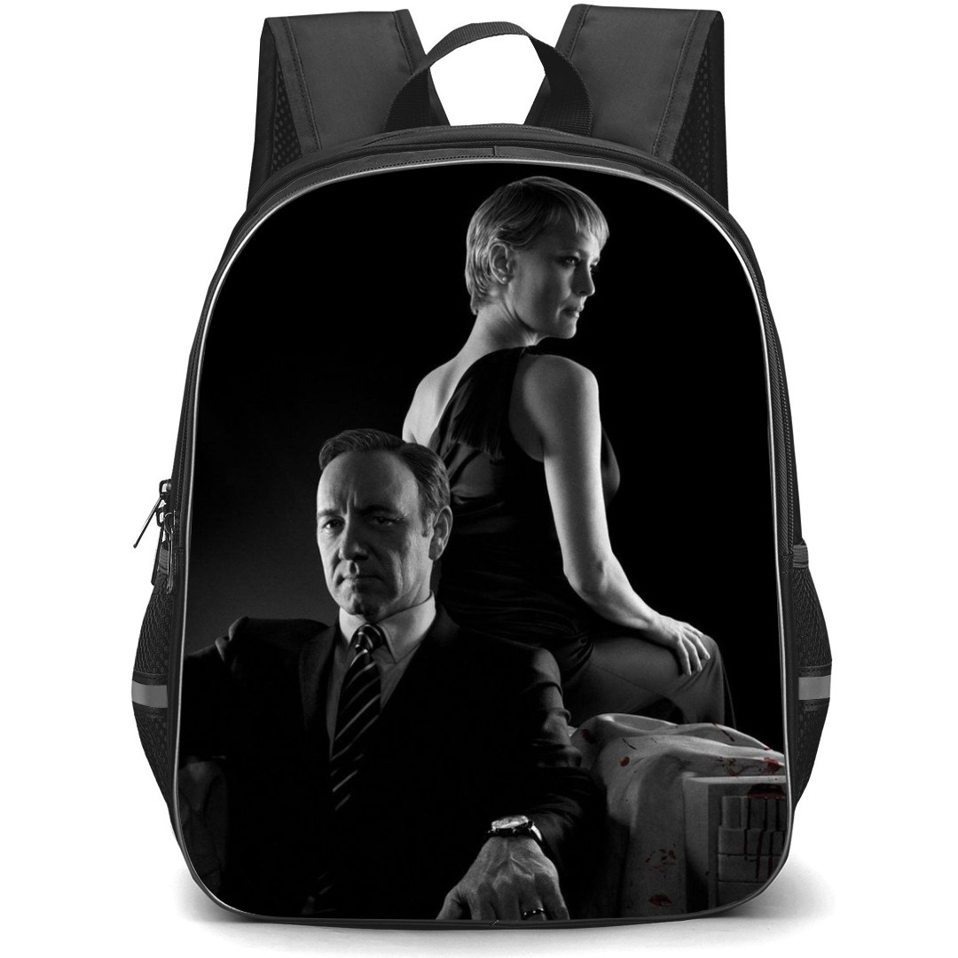 House of Cards Backpack StudentPack - House of Cards Claire And Francis Grayscale Poster