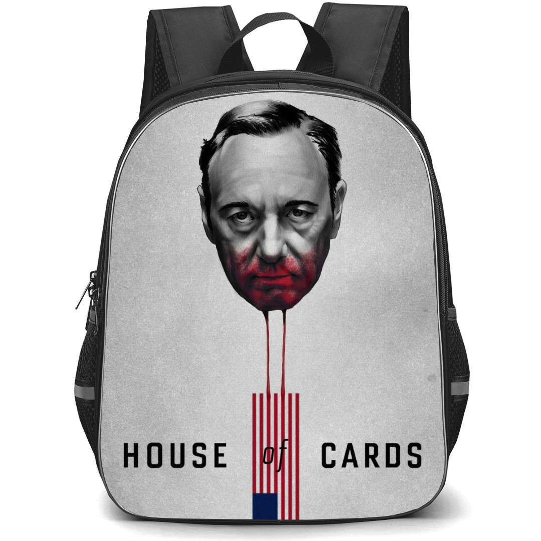 House of Cards Backpack StudentPack - Francis Underwood Grayscale Avatar On Gray Poster