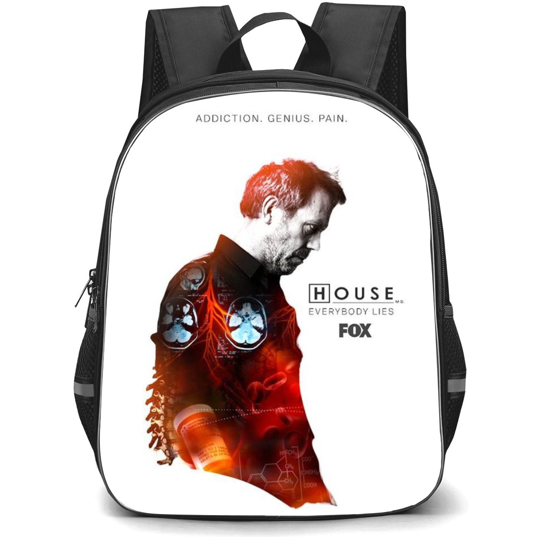House Backpack StudentPack - House Side Portrait Fox Poster White Background