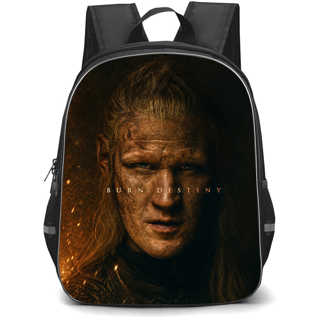 House of the Dragon S3 Daemon Targaryen Backpack School Bag StudentPack - Daemon Targaryen Burn Bravery Poster
