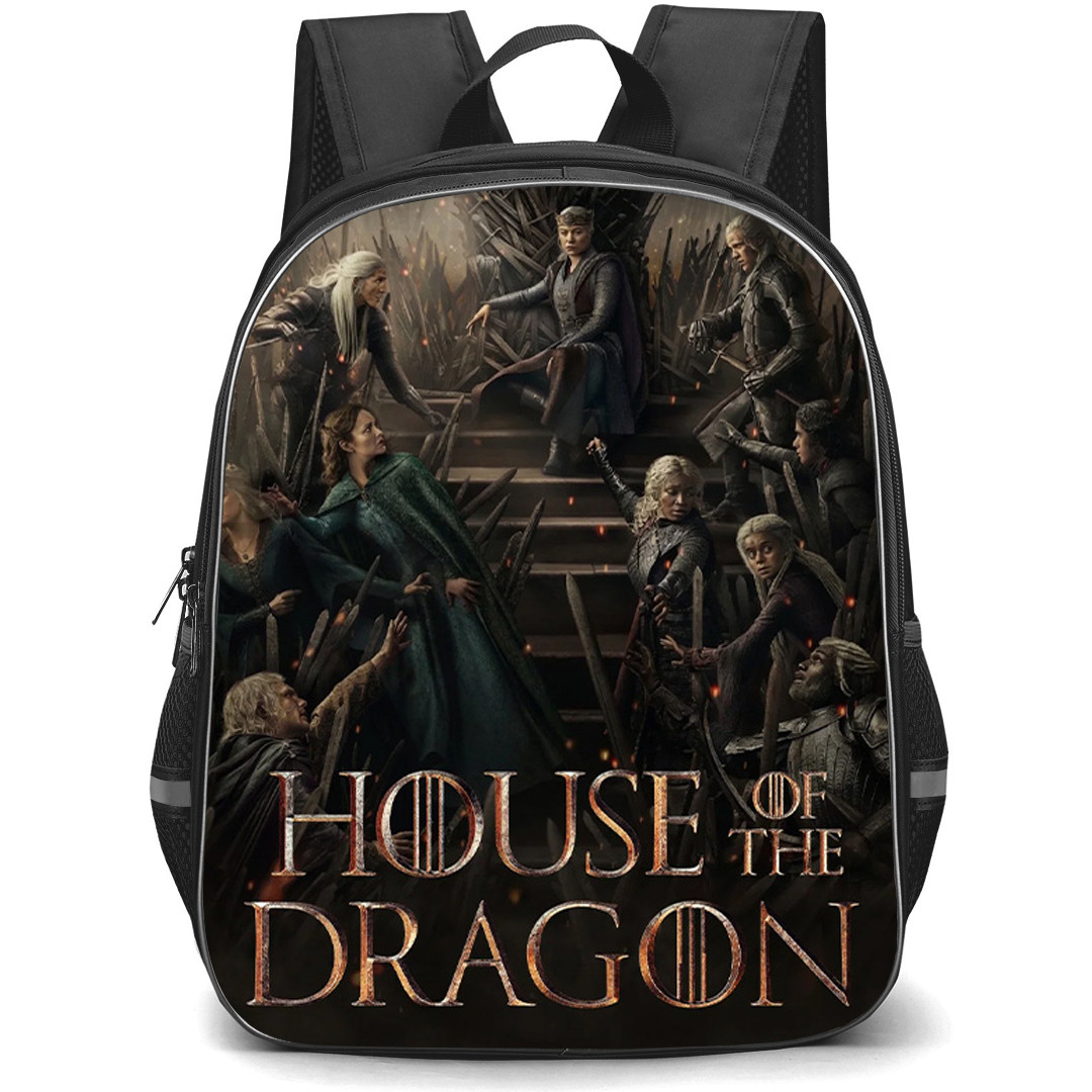 House of the Dragon S3 Backpack School Bag StudentPack - House of the Dragon S3 Iron Throne Cast Poster