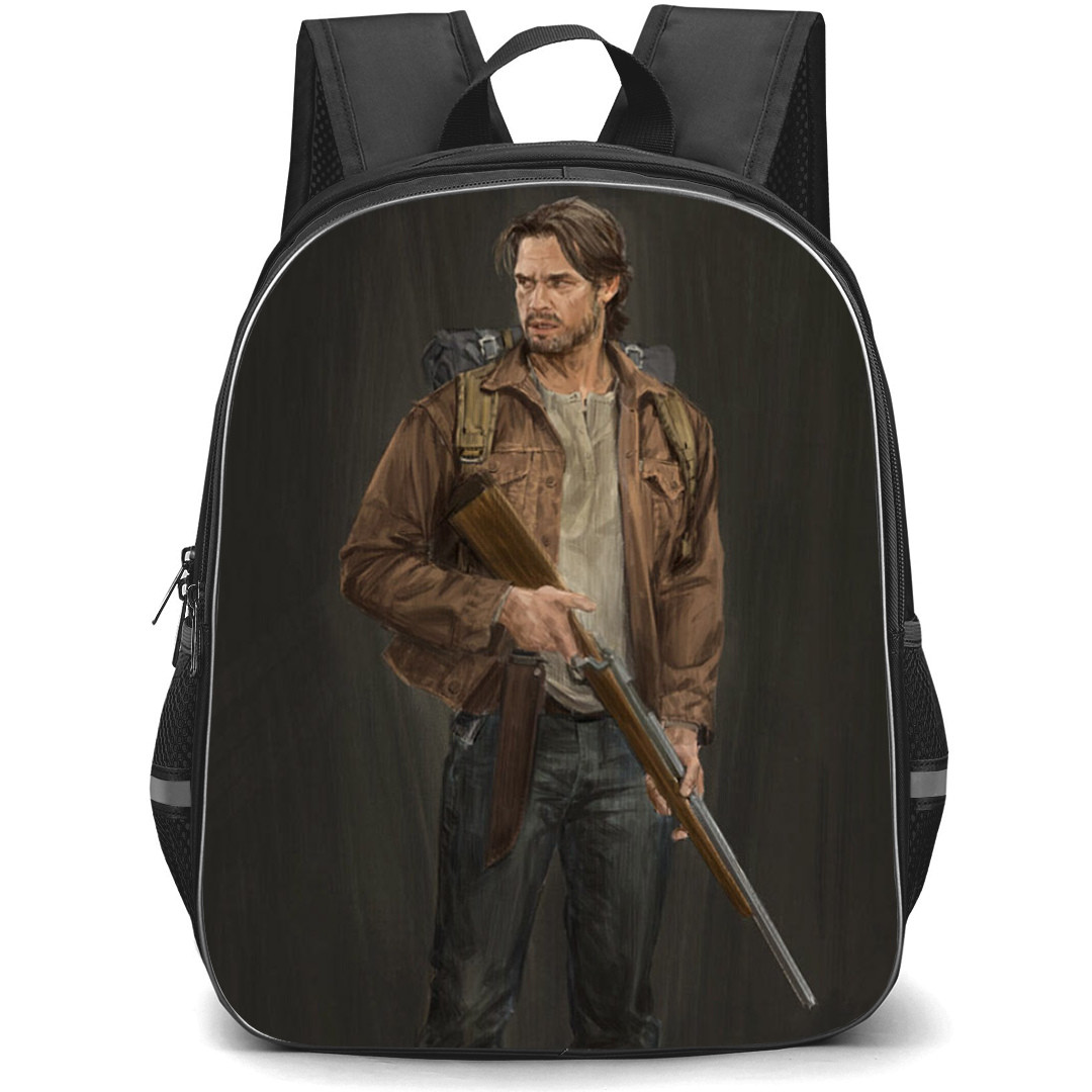 The Last of Us Backpack StudentPack - Tommy Miller Holding Gun Painting Poster