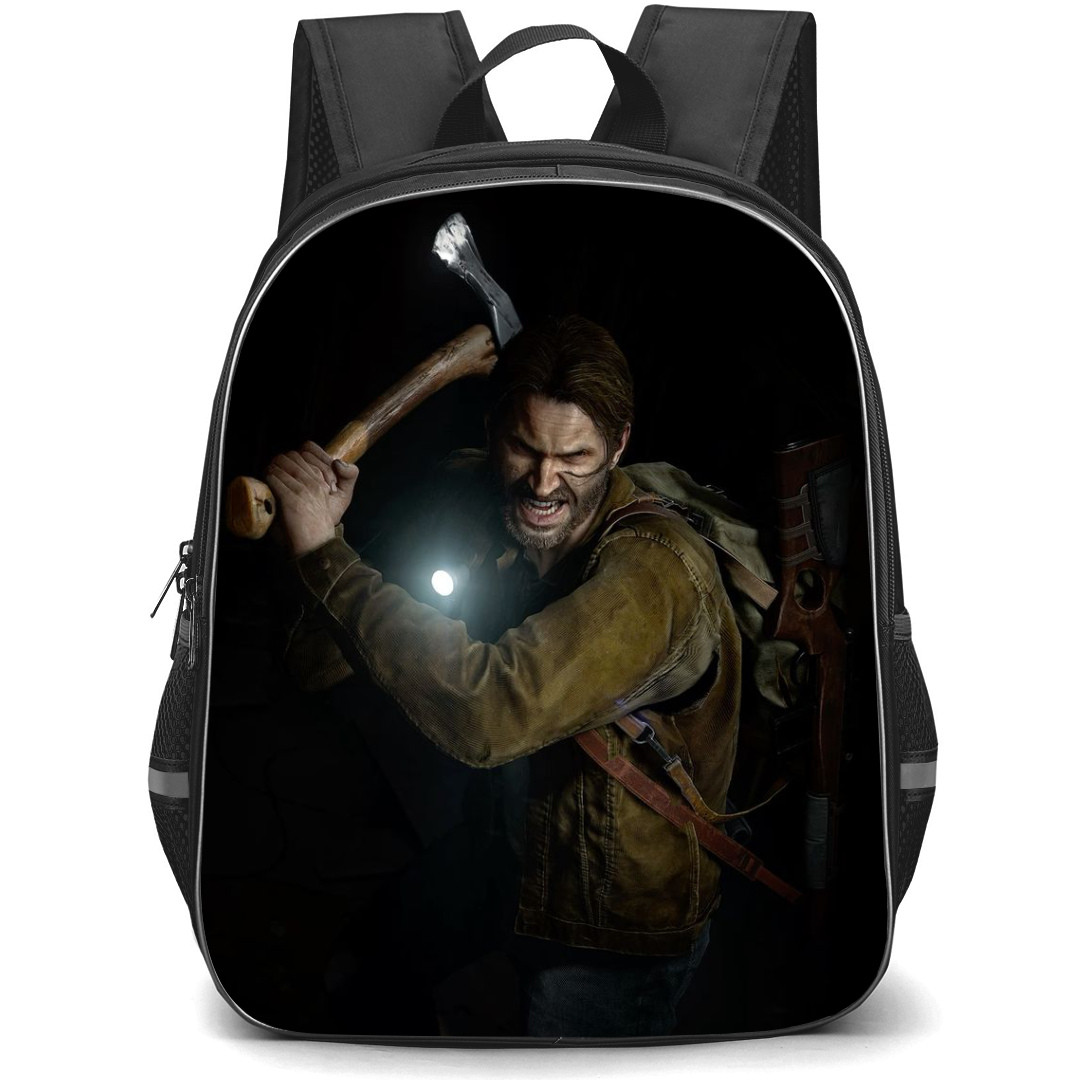 The Last of Us Backpack StudentPack - Tommy Miller Holding And Shouting An Axe
