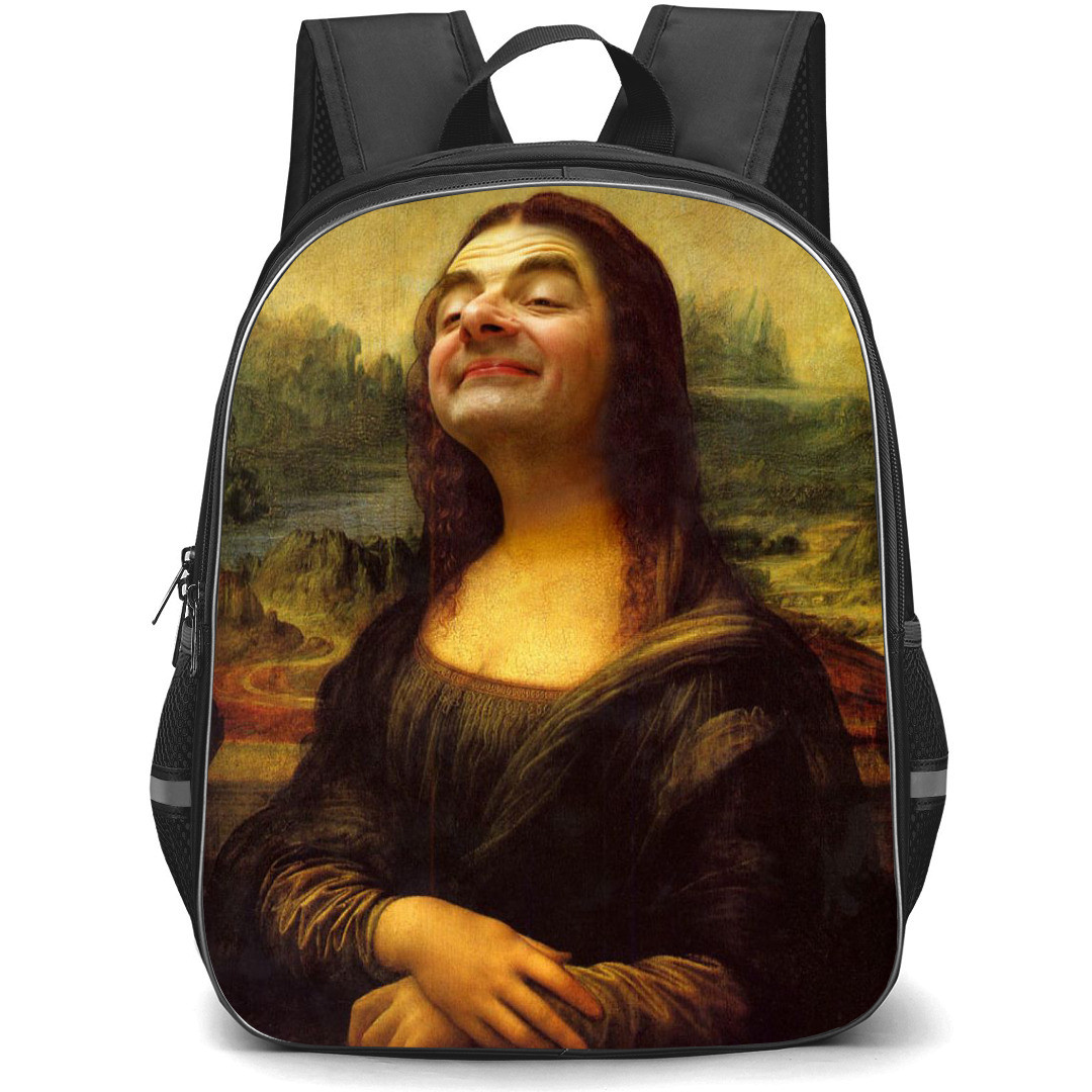 Mr. Bean Backpack StudentPack - Mr. Bean As A funnier Version of Mona Lisa Painting