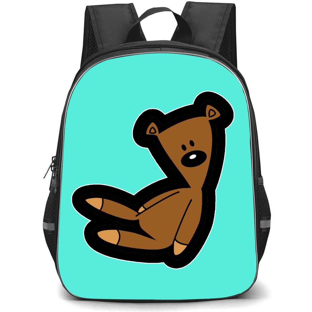 Mr. Bean Backpack StudentPack - Mr. Bean Teddy Cartoon Art Sticker