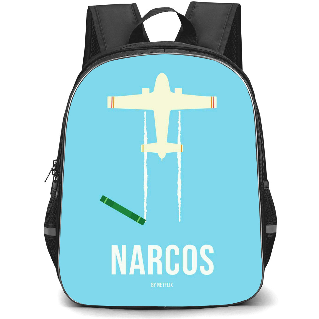 Narcos Backpack StudentPack - Narcos Minimalist Poster SkyBlue Background