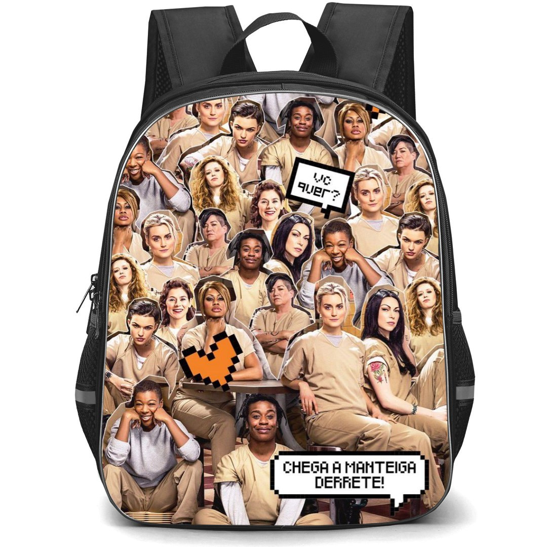 Orange Is the New Black Backpack StudentPack - Orange Is the New Black Chega A Manteiga Derrete Collage
