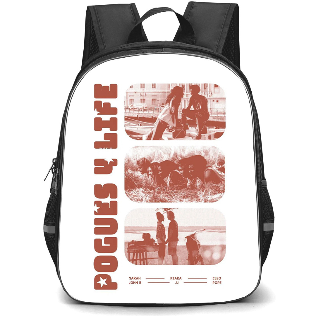 Outer Banks Backpack School Bag StudentPack - Outer Banks Pogues 4 Life Minimalist Collage Poster
