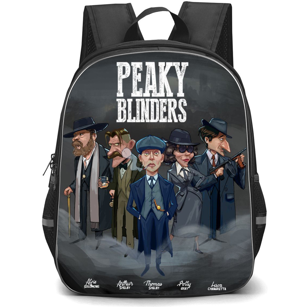Peaky Blinders Backpack StudentPack - Peaky Blinders Gang Cartoon Art Poster