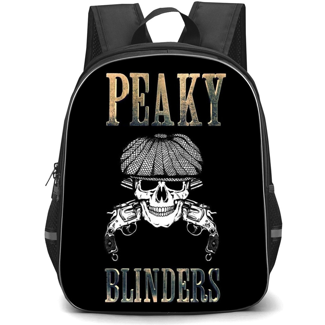Peaky Blinders Backpack StudentPack - Peaky Blinders Logo With Skull On Black Background