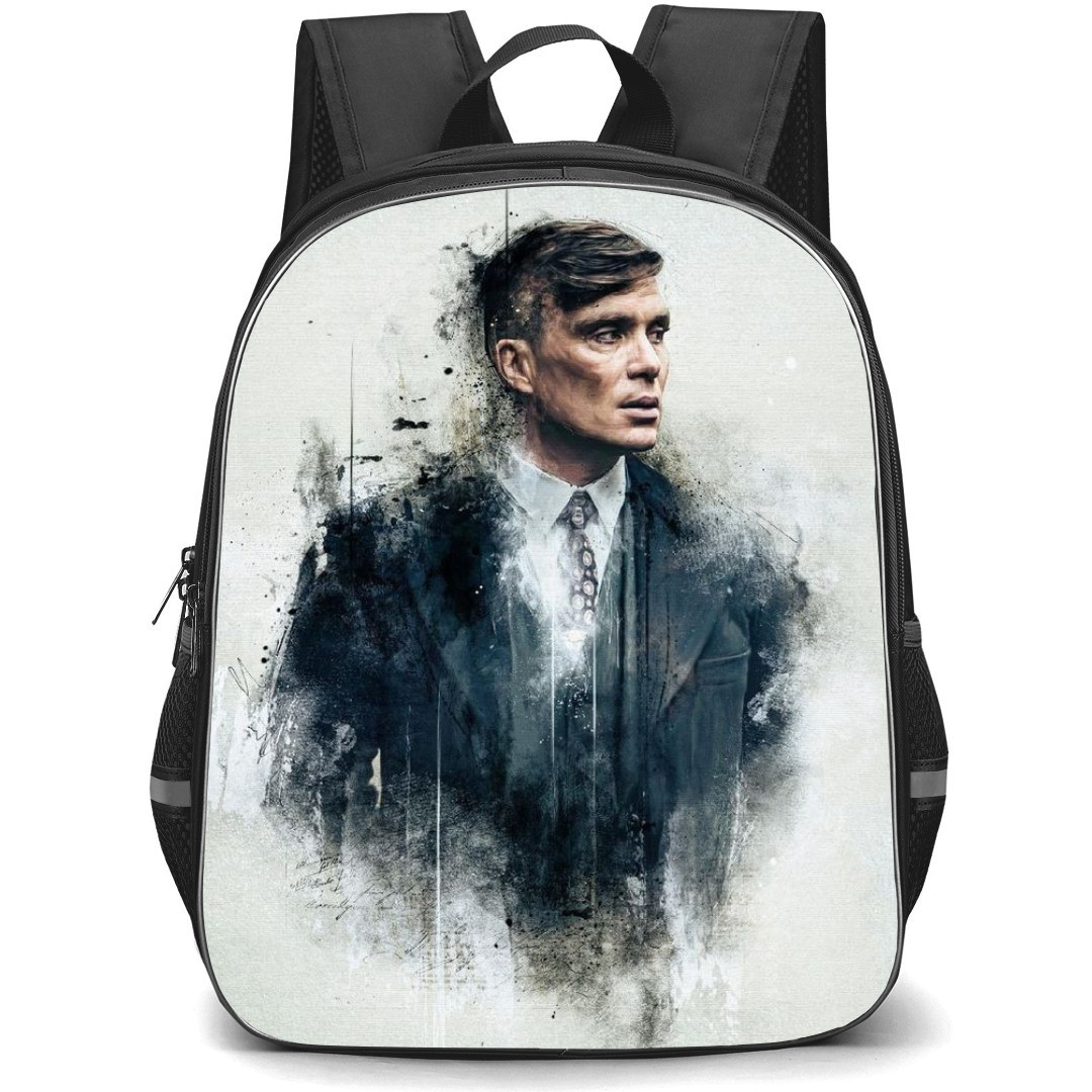 Peaky Blinders Backpack StudentPack - Tommy Shelby Side Portrait Digital Illustration Art