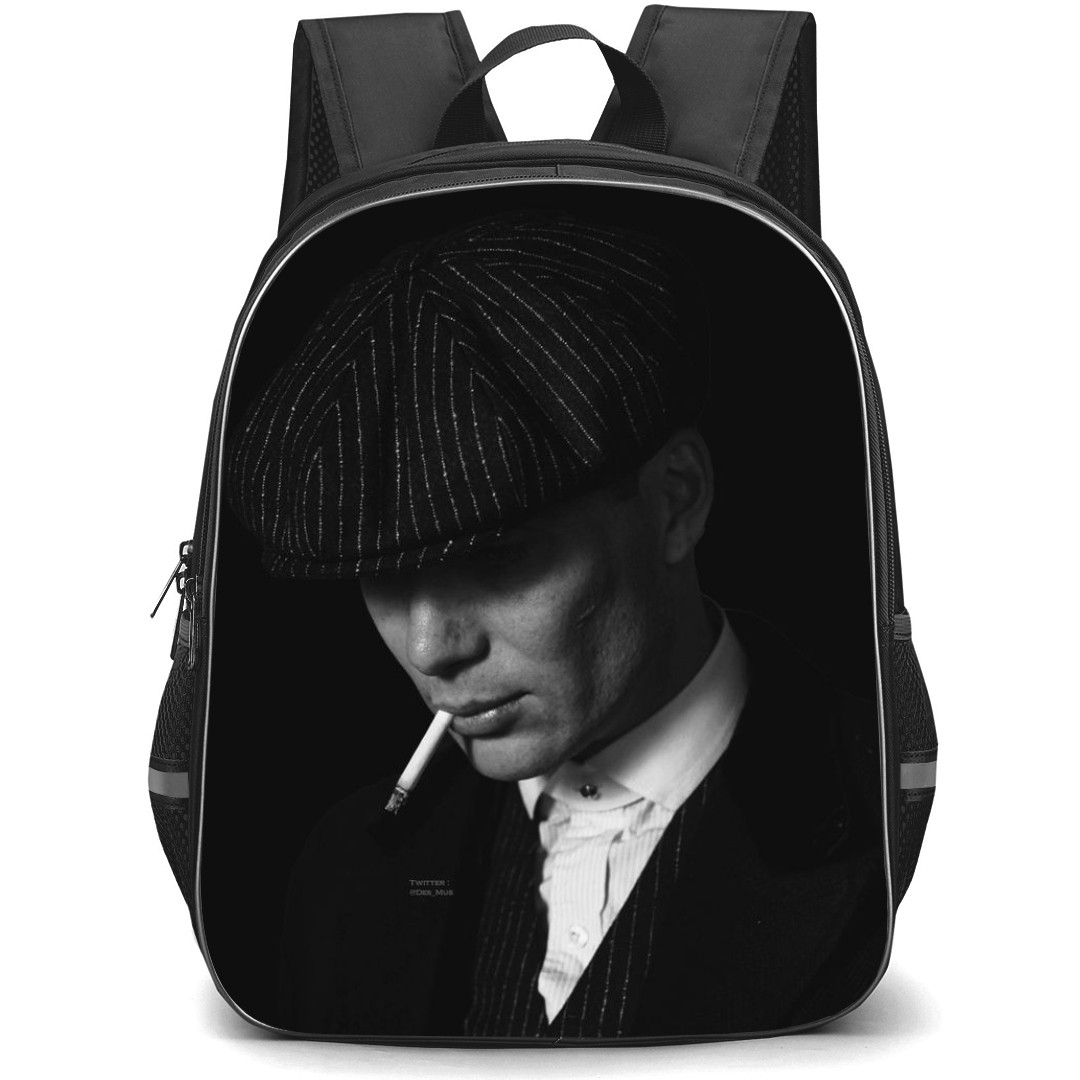 Peaky Blinders Backpack StudentPack - Tommy Shelby Smoking Grayscale Poster
