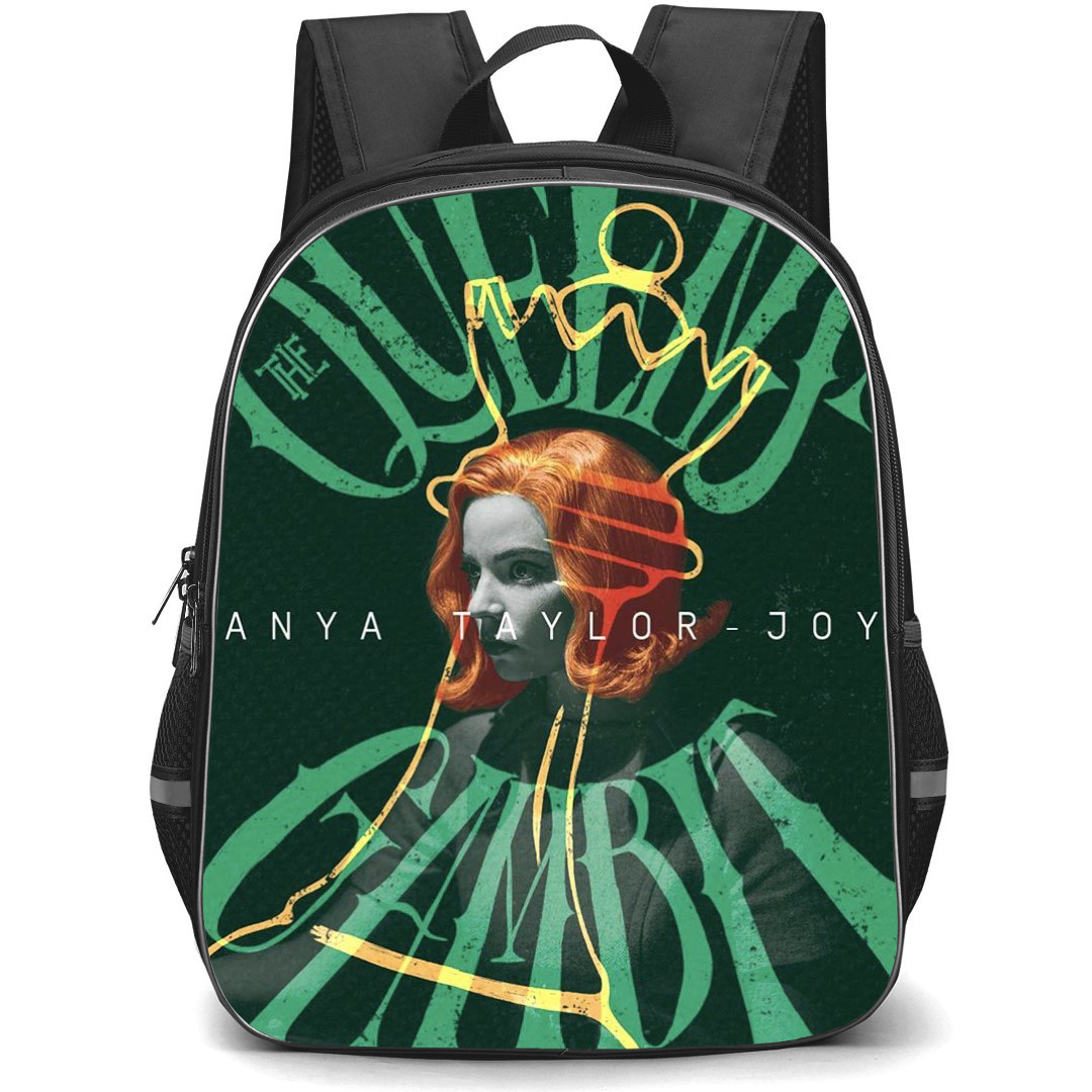 The Queens Gambit Backpack StudentPack - Beth Harmon On Alternative Poster With Green Graphic