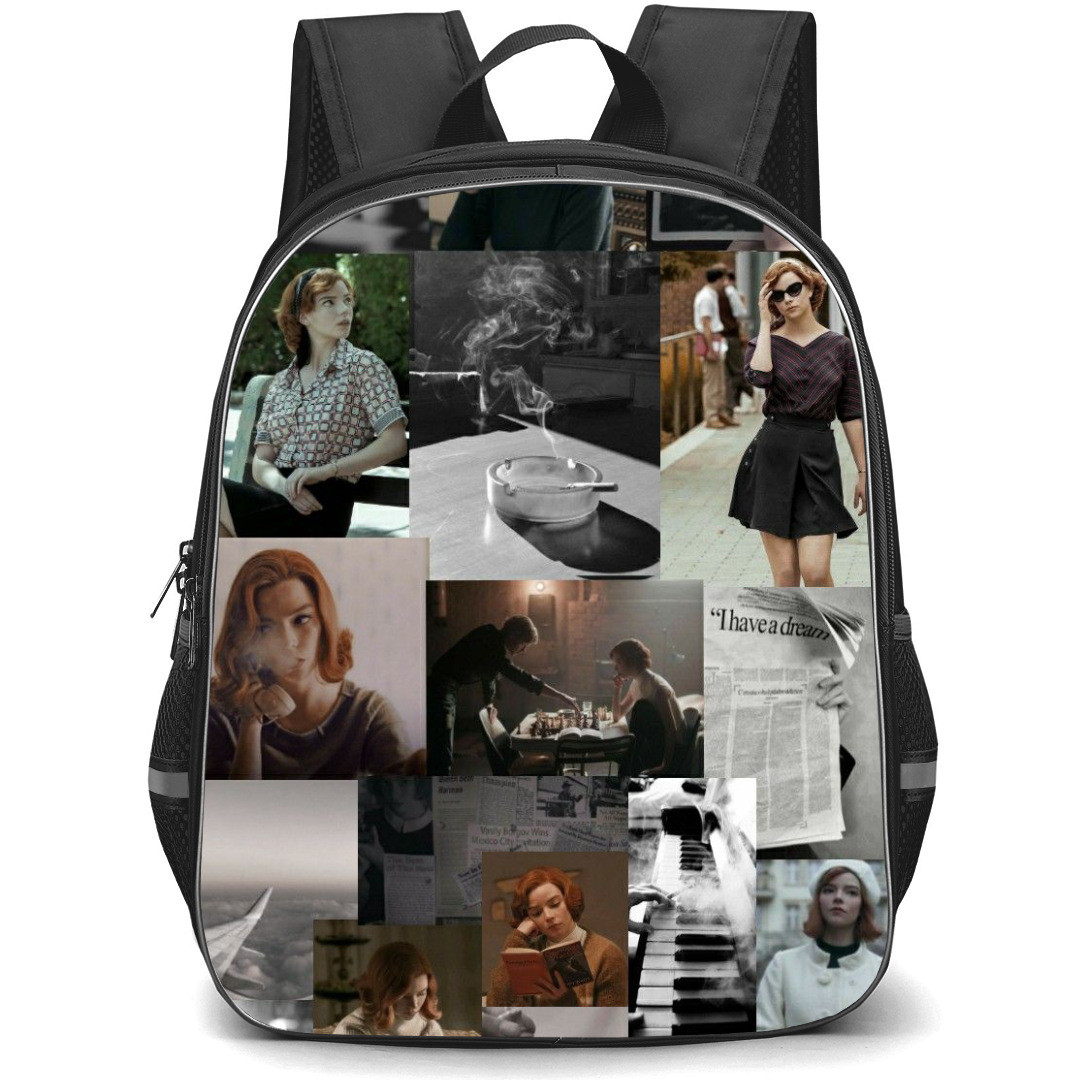 The Queens Gambit Backpack StudentPack - Beth Harmon Collage Poster