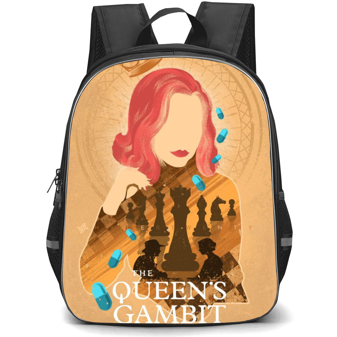 The Queens Gambit Backpack StudentPack - Beth Harmon Faceless Portrait Illustration Art