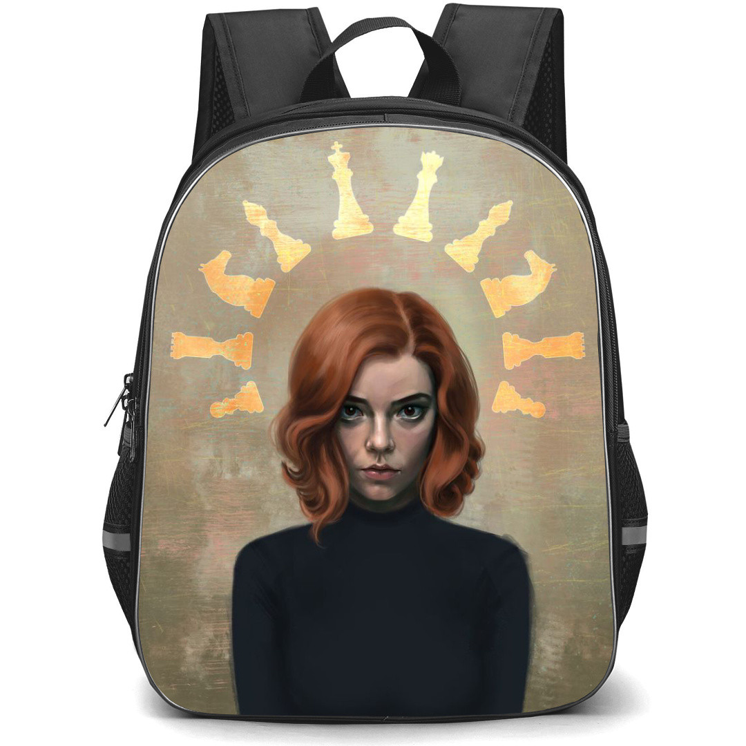The Queens Gambit Backpack StudentPack - Beth Harmon Portrait Illustration Art Poster