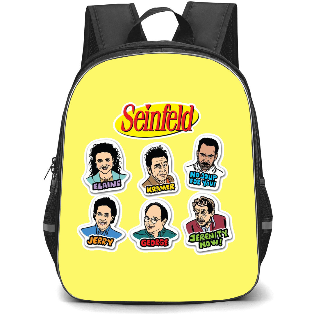 Seinfeld Backpack StudentPack - Seinfeld Character Cartoon Art Avatar Sticker