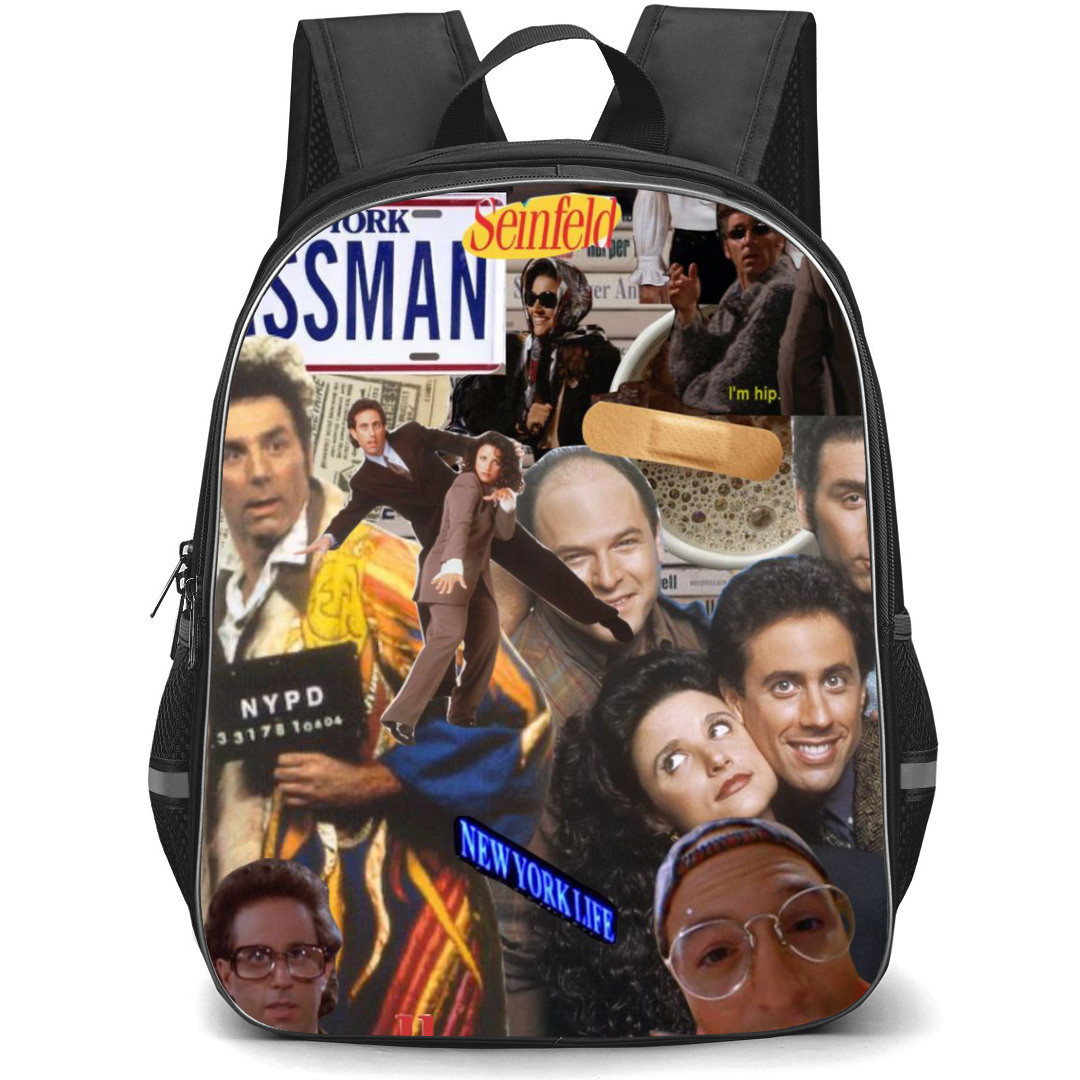 Seinfeld Backpack StudentPack - Seinfeld New York Assman Collage Poster