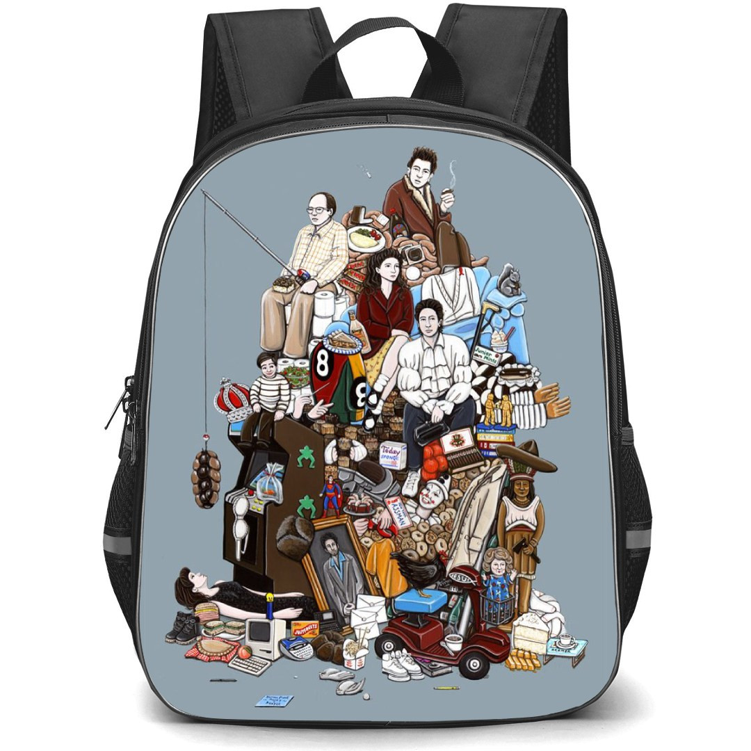 Seinfeld Backpack StudentPack - Seinfeld In One Picture On Gray Background