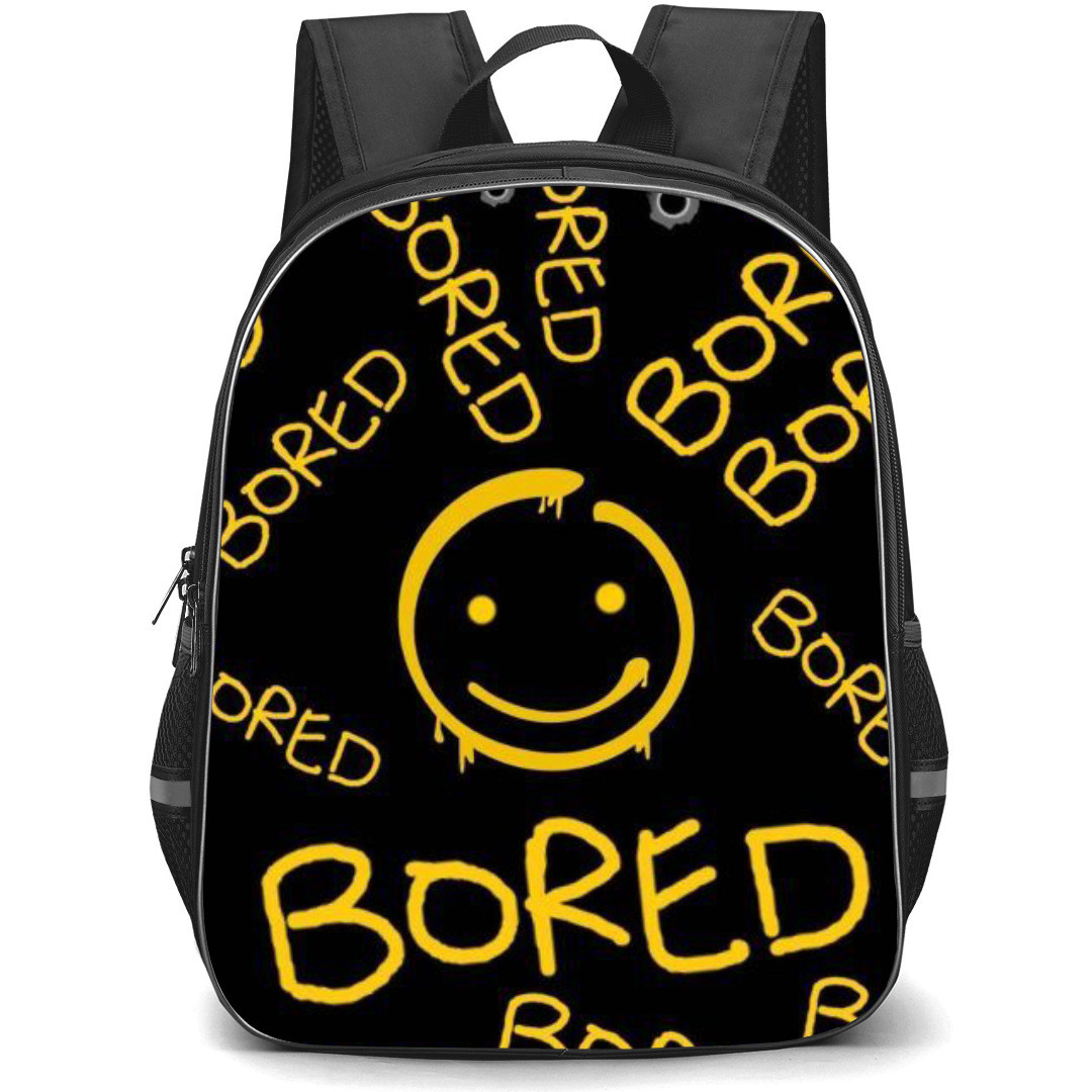 Sherlock Backpack StudentPack - Sherlock Bored Typography On Black Background