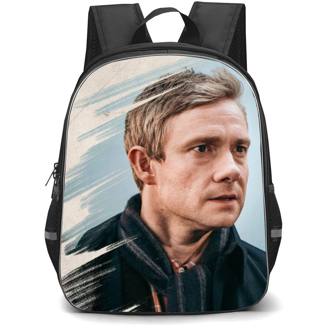 Sherlock Backpack StudentPack - John Watson Side Portrait On Graphic Art Background