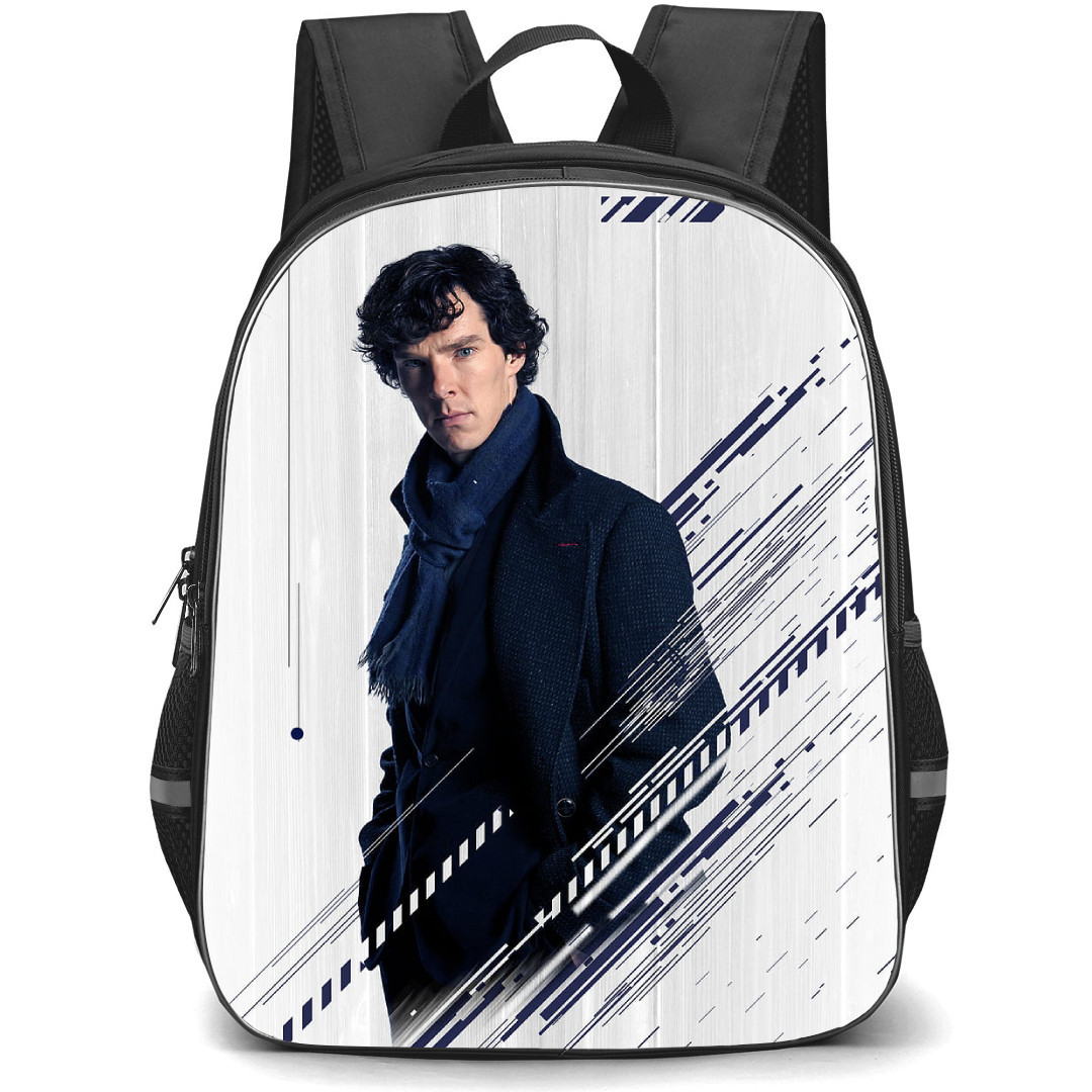 Sherlock Backpack StudentPack - Sherlock Portrait On White Graphic Art Background